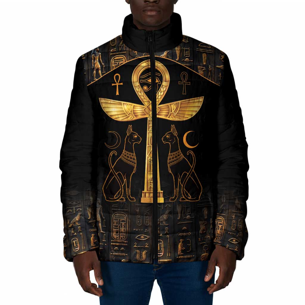 Ankh with Eye of Horus Padded Jacket Ancient Egypt Culture