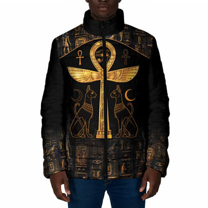 Ankh with Eye of Horus Padded Jacket Ancient Egypt Culture