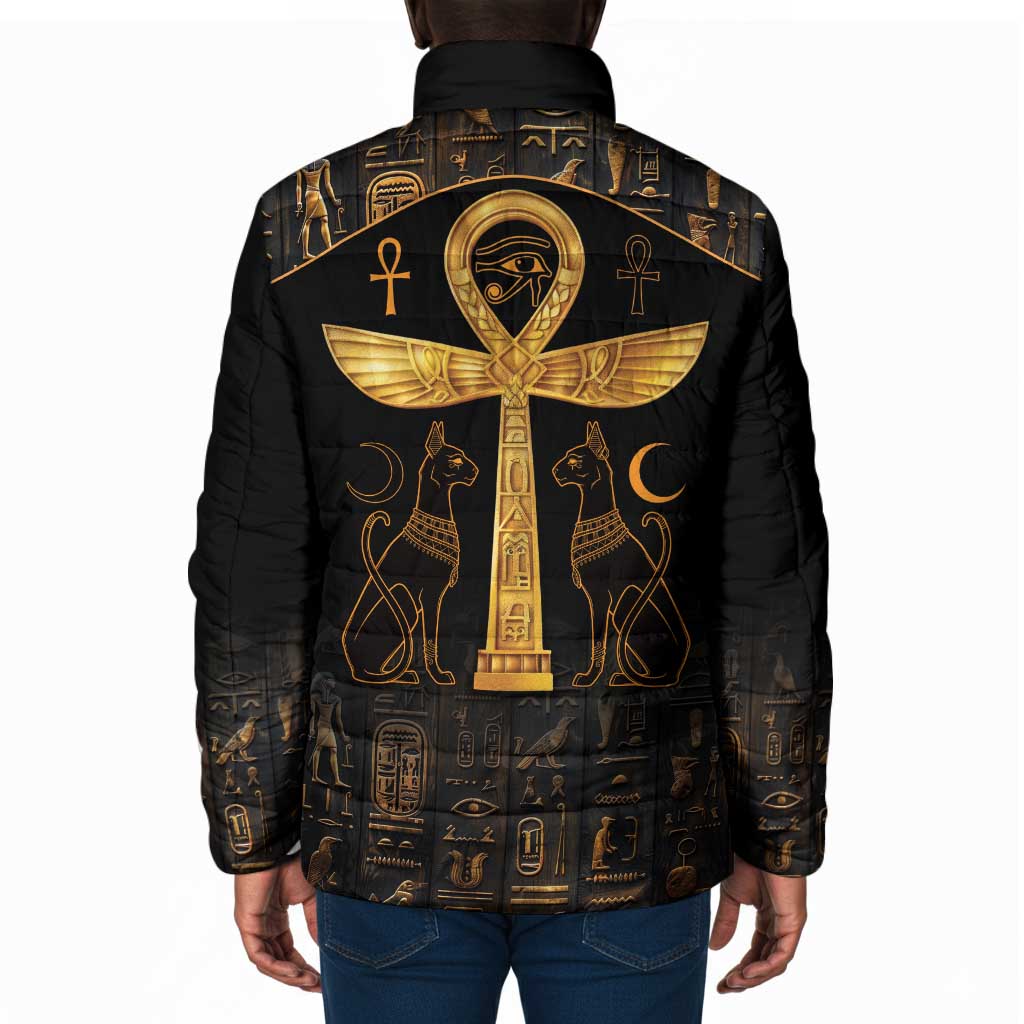Ankh with Eye of Horus Padded Jacket Ancient Egypt Culture