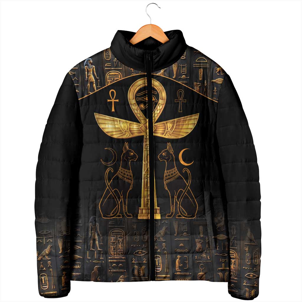 Ankh with Eye of Horus Padded Jacket Ancient Egypt Culture