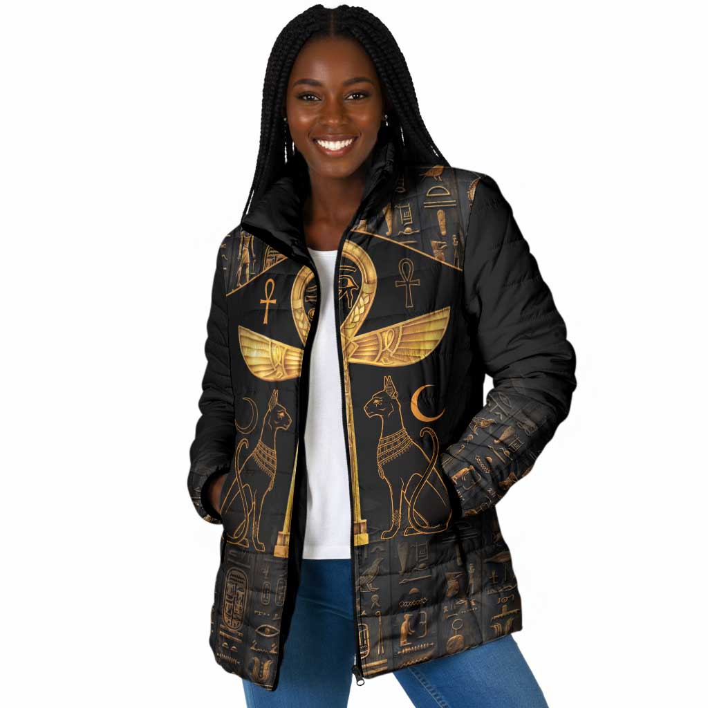 Ankh with Eye of Horus Padded Jacket Ancient Egypt Culture