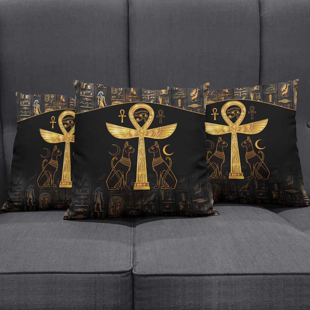 Ankh with Eye of Horus Pillow Cover Ancient Egypt Culture