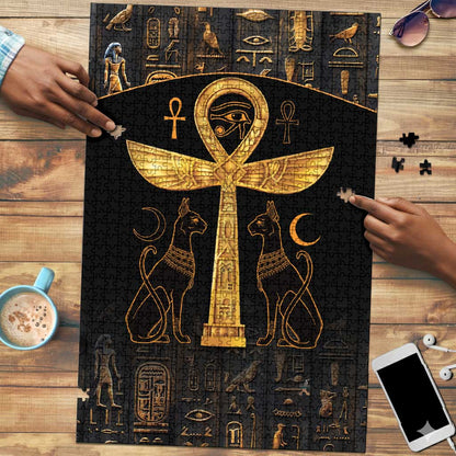 Ankh with Eye of Horus Puzzle Ancient Egypt Culture
