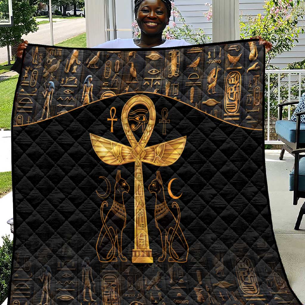 Ankh with Eye of Horus Quilt Ancient Egypt Culture