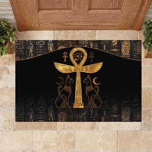 Ankh with Eye of Horus Rubber Doormat Ancient Egypt Culture