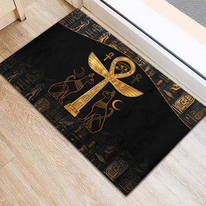 Ankh with Eye of Horus Rubber Doormat Ancient Egypt Culture