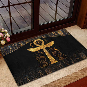 Ankh with Eye of Horus Rubber Doormat Ancient Egypt Culture