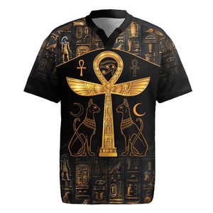 Ankh with Eye of Horus Rugby Jersey Ancient Egypt Culture