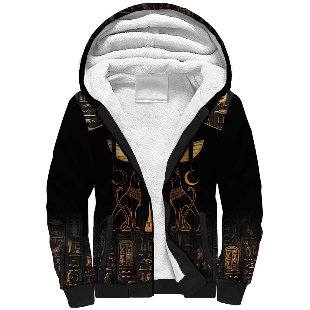 Ankh with Eye of Horus Sherpa Hoodie Ancient Egypt Culture