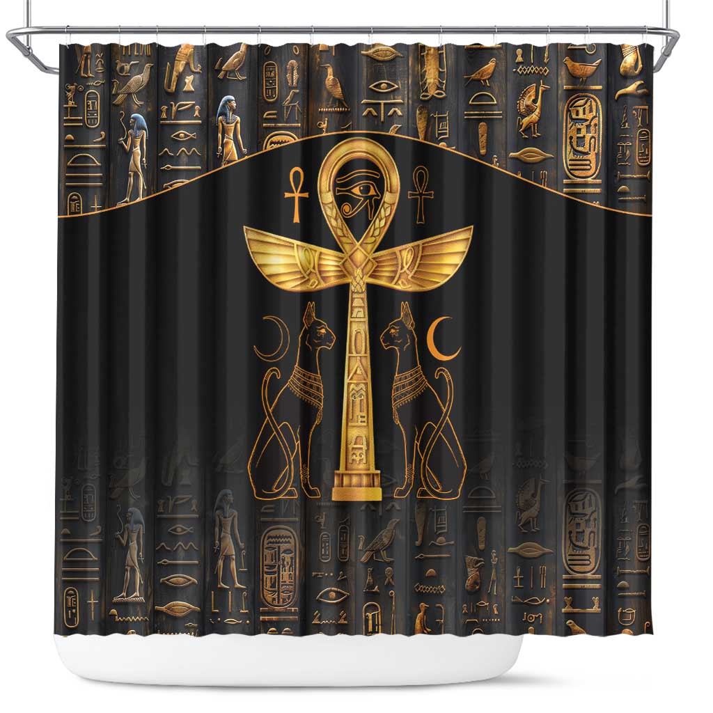 Ankh with Eye of Horus Shower Curtain Ancient Egypt Culture