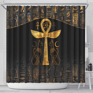 Ankh with Eye of Horus Shower Curtain Ancient Egypt Culture