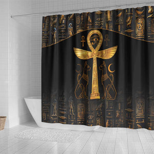 Ankh with Eye of Horus Shower Curtain Ancient Egypt Culture