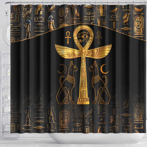 Ankh with Eye of Horus Shower Curtain Ancient Egypt Culture