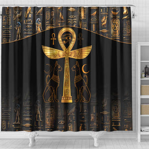 Ankh with Eye of Horus Shower Curtain Ancient Egypt Culture