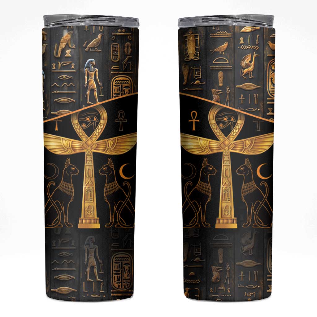 Ankh with Eye of Horus Skinny Tumbler Ancient Egypt Culture