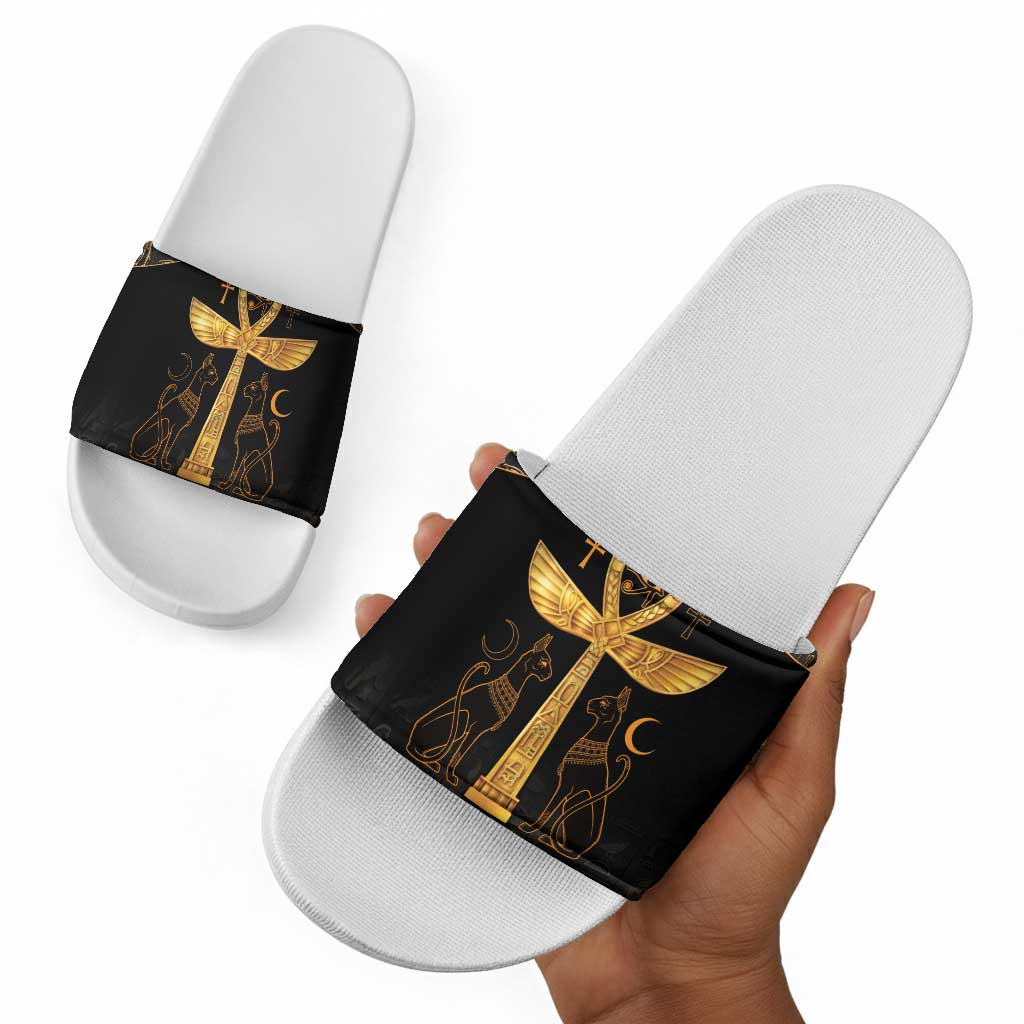 Ankh with Eye of Horus Slide Sandals Ancient Egypt Culture