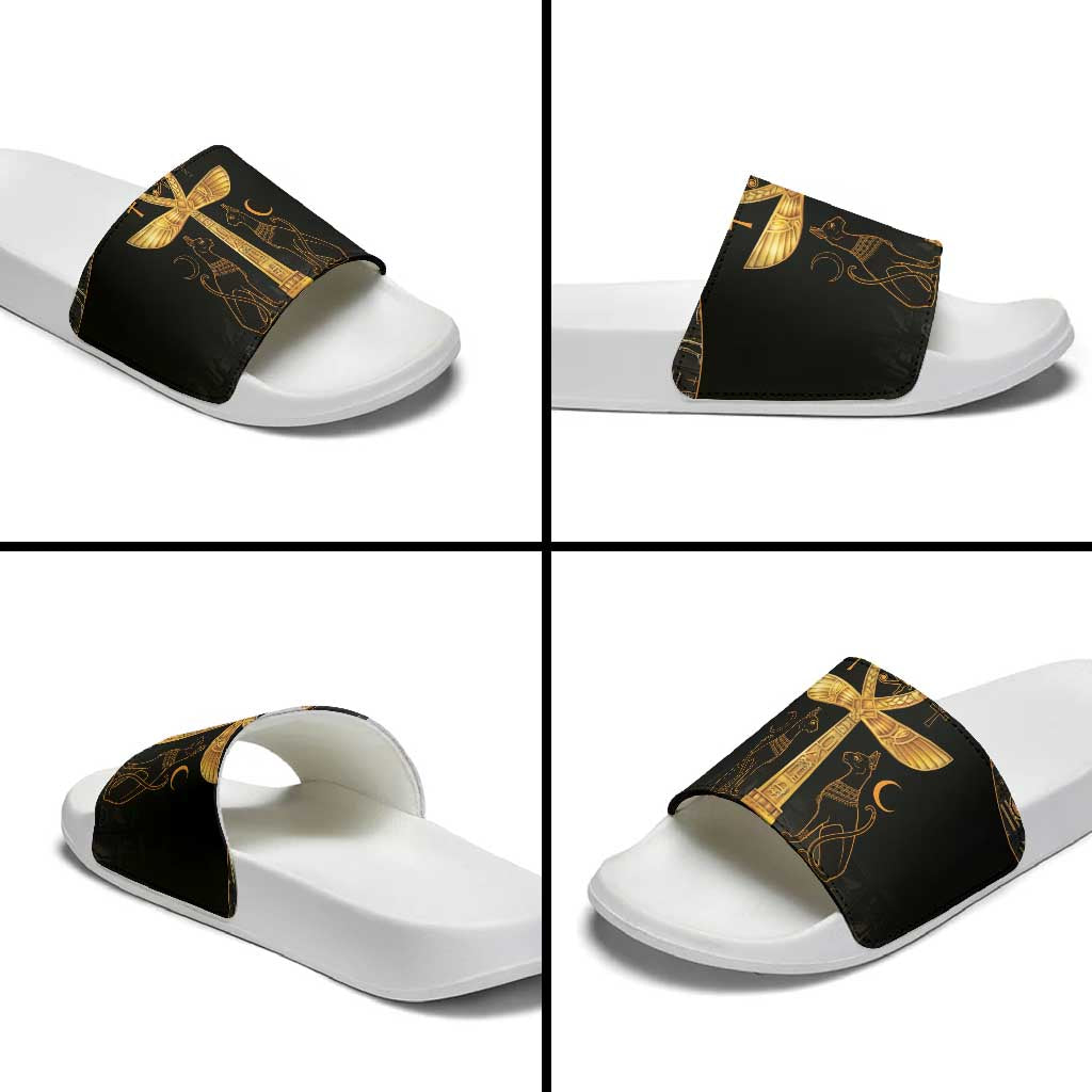 Ankh with Eye of Horus Slide Sandals Ancient Egypt Culture