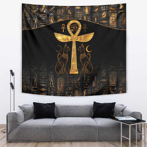 Ankh with Eye of Horus Tapestry Ancient Egypt Culture