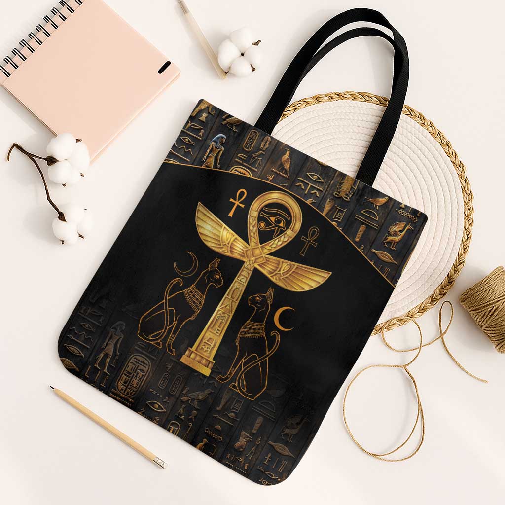 Ankh with Eye of Horus Tote Bag Ancient Egypt Culture