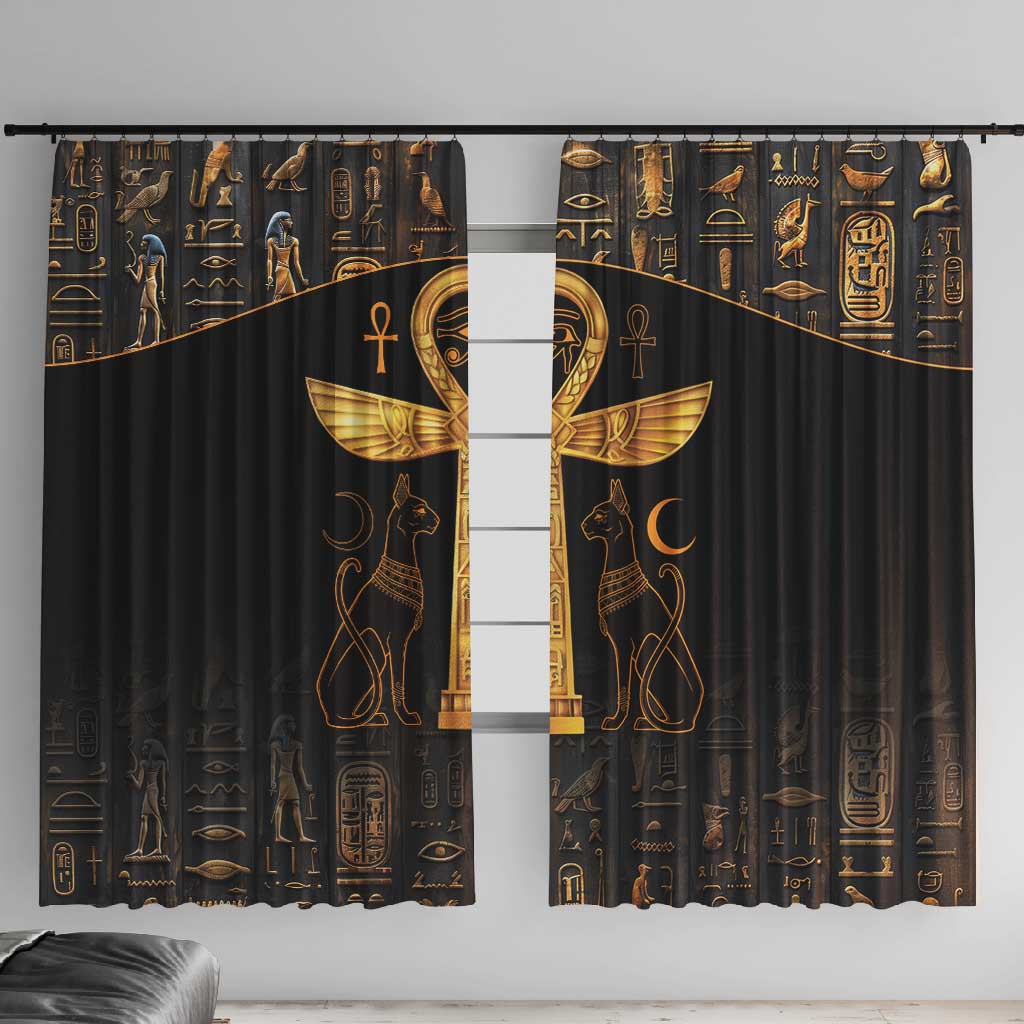 Ankh with Eye of Horus Window Curtain Ancient Egypt Culture