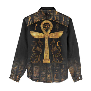 Ankh with Eye of Horus Women Casual Shirt Ancient Egypt Culture