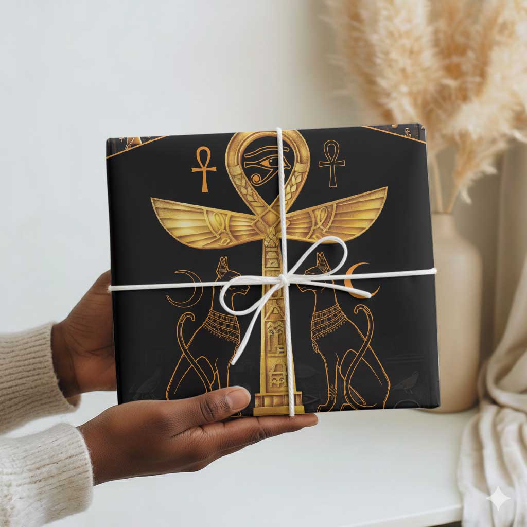 Ankh Eye of Horus Wrapping Paper Ancient Egypt Culture - African Pride