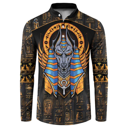 Egyptian Anubis Button Sweatshirt Ancient Egypt Culture