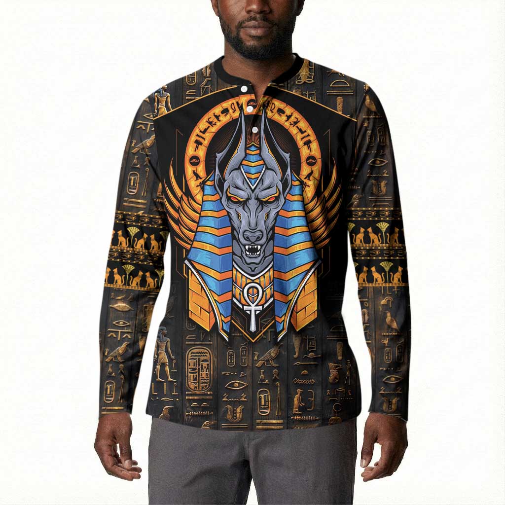 Egyptian Anubis Button Sweatshirt Ancient Egypt Culture