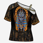 Egyptian Anubis Cross Shoulder Shirt Ancient Egypt Culture