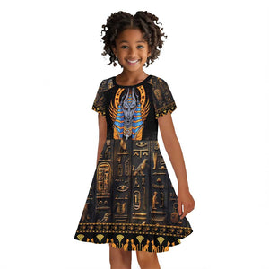 Egyptian Anubis Kid Short Sleeve Dress Ancient Egypt Culture