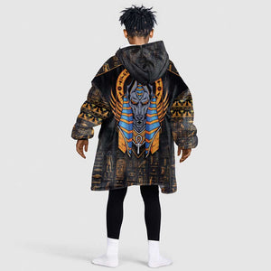 Egyptian Anubis KId Wearable Blanket Hoodie Ancient Egypt Culture