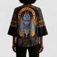 Egyptian Anubis Kimono Sleeve Blouse Ancient Egypt Culture