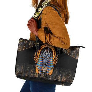 Egyptian Anubis Leather Tote Bag Ancient Egypt Culture