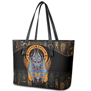 Egyptian Anubis Leather Tote Bag Ancient Egypt Culture