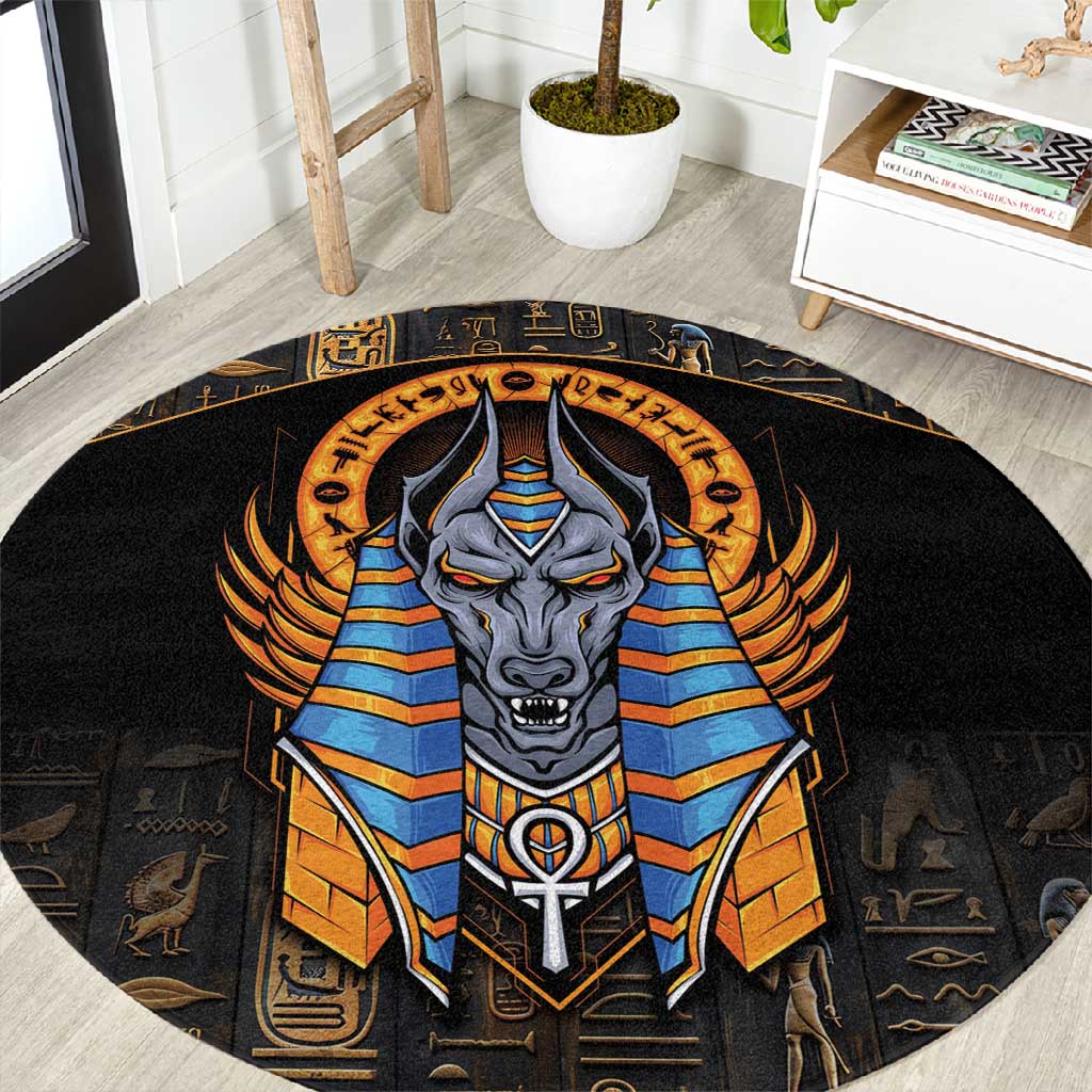 Egyptian Anubis Round Carpet Ancient Egypt Culture