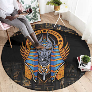 Egyptian Anubis Round Carpet Ancient Egypt Culture