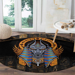 Egyptian Anubis Round Carpet Ancient Egypt Culture