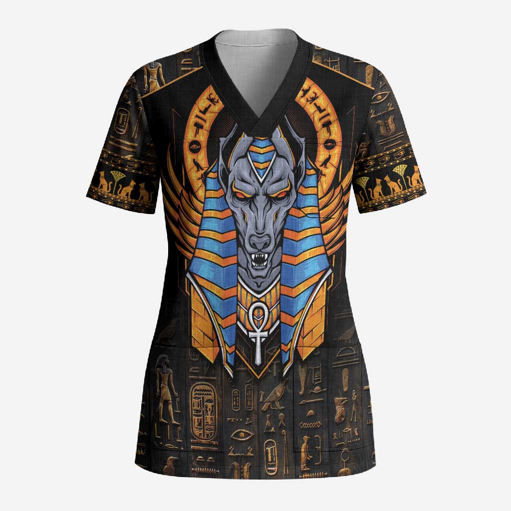 Egyptian Anubis Scrub Top Ancient Egypt Culture