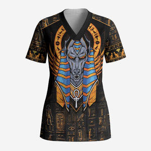 Egyptian Anubis Scrub Top Ancient Egypt Culture