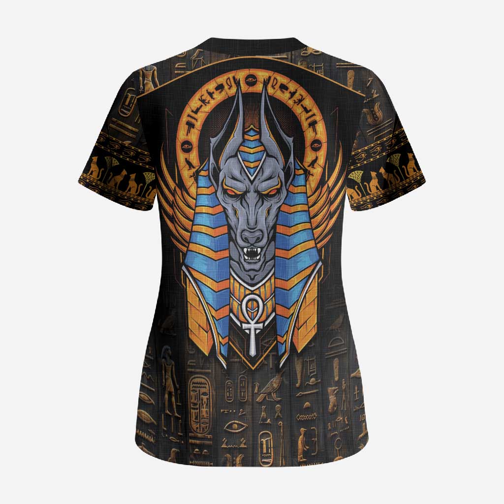 Egyptian Anubis Scrub Top Ancient Egypt Culture