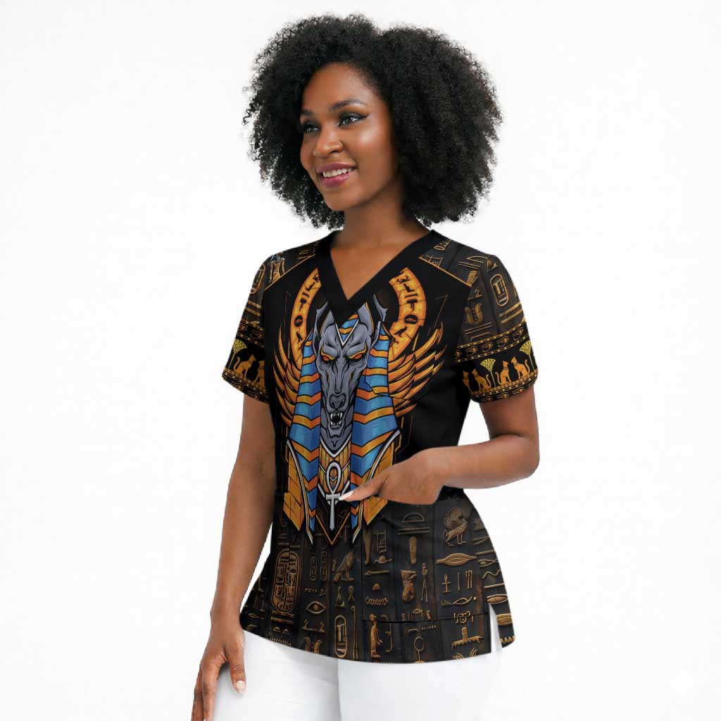 Egyptian Anubis Scrub Top Ancient Egypt Culture