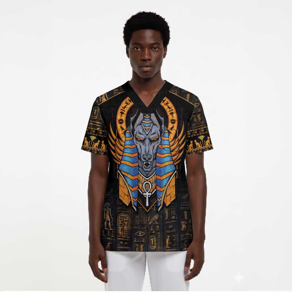 Egyptian Anubis Scrub Top Ancient Egypt Culture