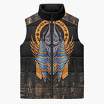 Egyptian Anubis Sleeveless Puffer Jacket Ancient Egypt Culture