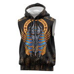 Egyptian Anubis Sleeveless Zip Hoodie Ancient Egypt Culture - African Pride