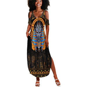 Egyptian Anubis Summer Maxi Dress Ancient Egypt Culture