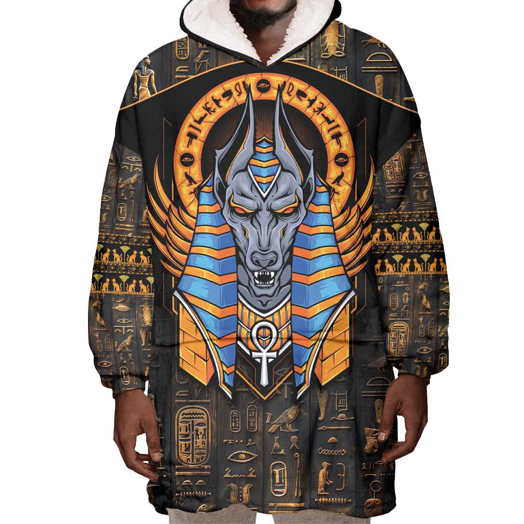 Egyptian Anubis Wearable Blanket Hoodie Ancient Egypt Culture