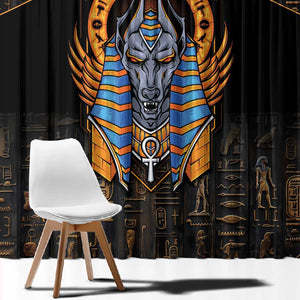 Egyptian Anubis Window Curtain Ancient Egypt Culture