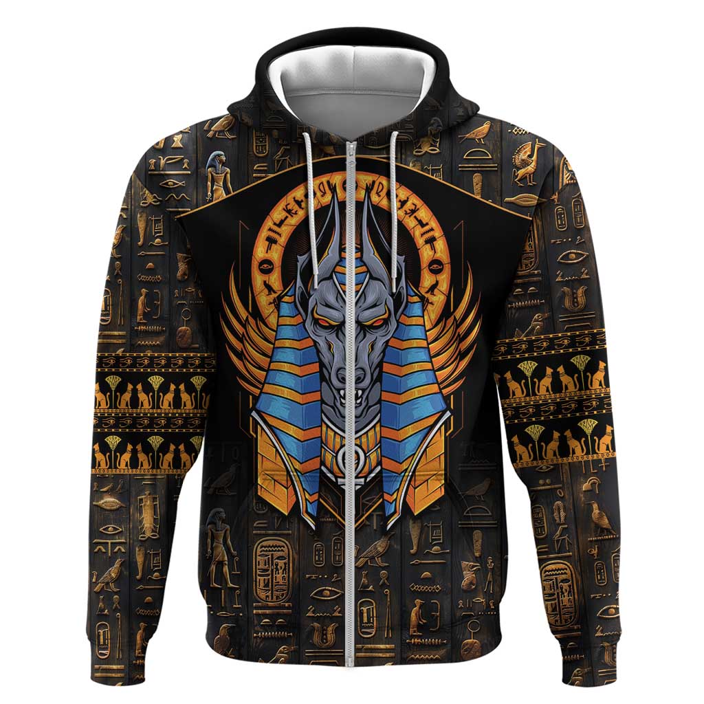 Egyptian Anubis Zip Hoodie Ancient Egypt Culture