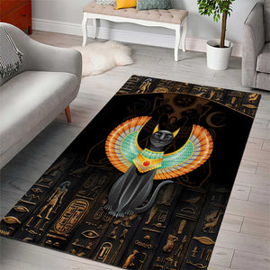 Winged Egypt Cats Area Rug Ancient Egypt Culture