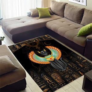 Winged Egypt Cats Area Rug Ancient Egypt Culture